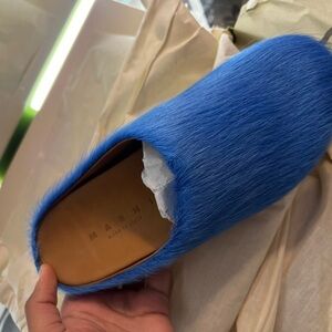 MARNI Blue Fussbett Sabot Slippers